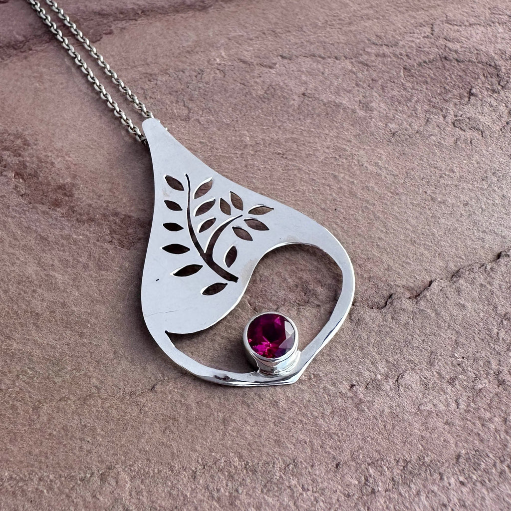 The Garnet Tree Pendant