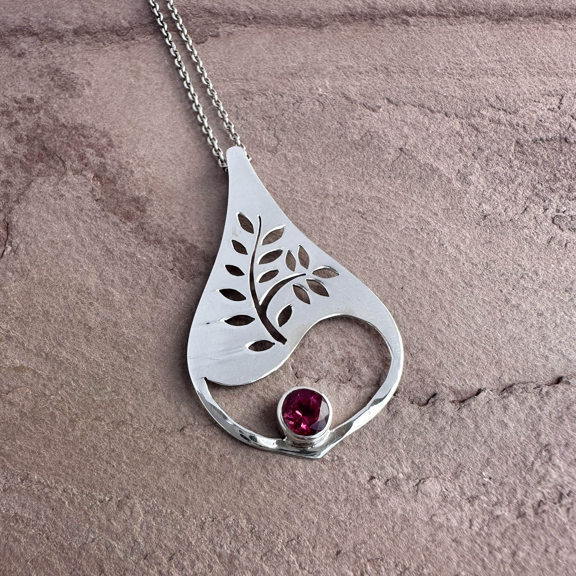 The Garnet Tree Pendant