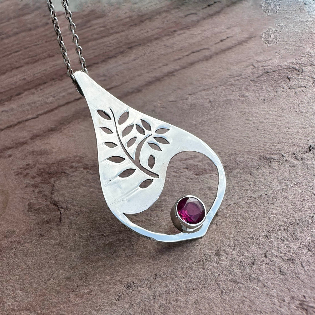 The Garnet Tree Pendant