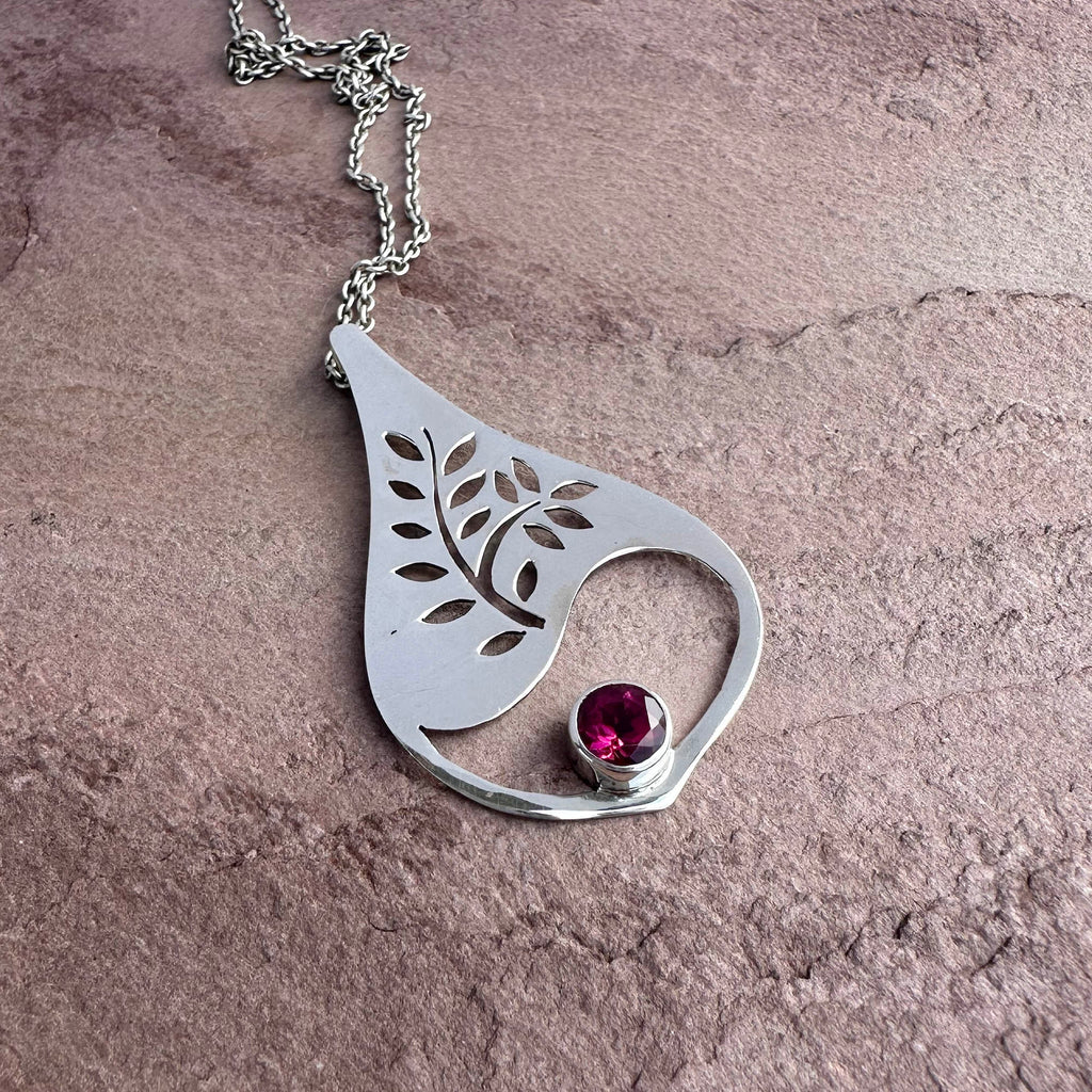The Garnet Tree Pendant