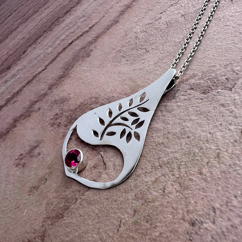 The Garnet Tree Pendant