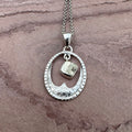 Raw Pyrite Lunar Crest Necklace