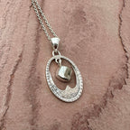 Raw Pyrite Lunar Crest Necklace