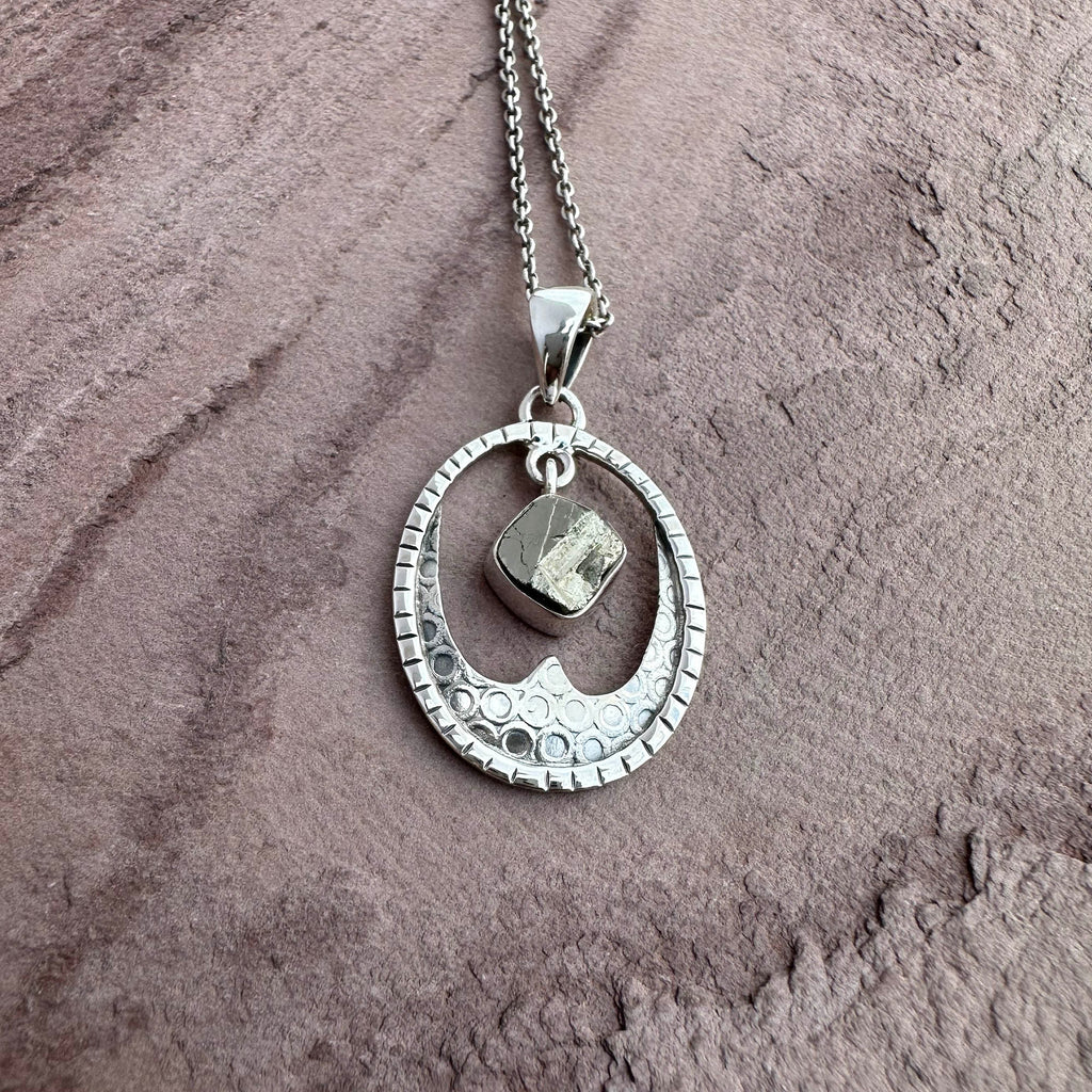 Raw Pyrite Lunar Crest Necklace