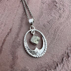 Raw Pyrite Lunar Crest Necklace