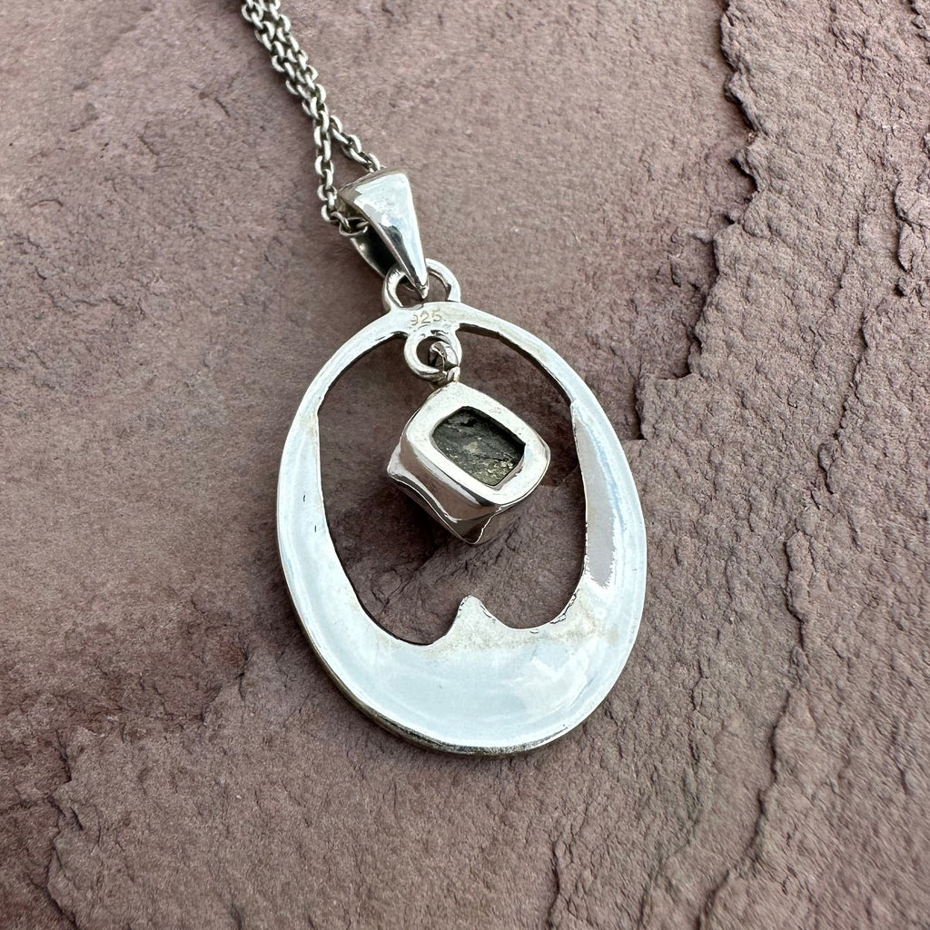 Raw Pyrite Lunar Crest Necklace