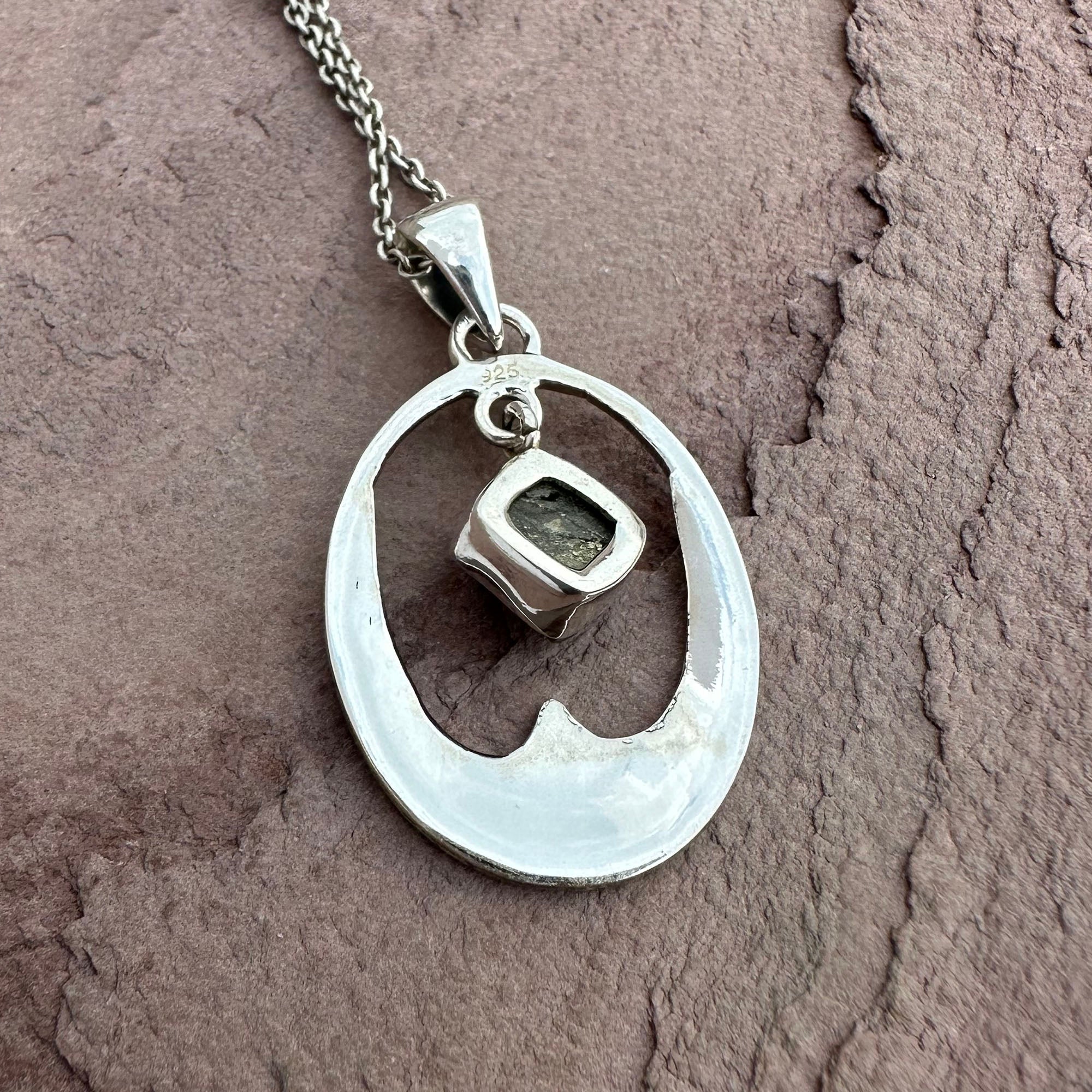 Raw Pyrite Lunar Crest Necklace