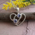 Amethyst Infinity Heart Pendant – Purple Birthstone Necklace
