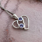 Amethyst Infinity Heart Pendant – Purple Birthstone Necklace