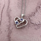 Amethyst Infinity Heart Pendant – Purple Birthstone Necklace