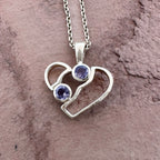 Amethyst Infinity Heart Pendant – Purple Birthstone Necklace