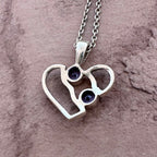 Amethyst Infinity Heart Pendant – Purple Birthstone Necklace