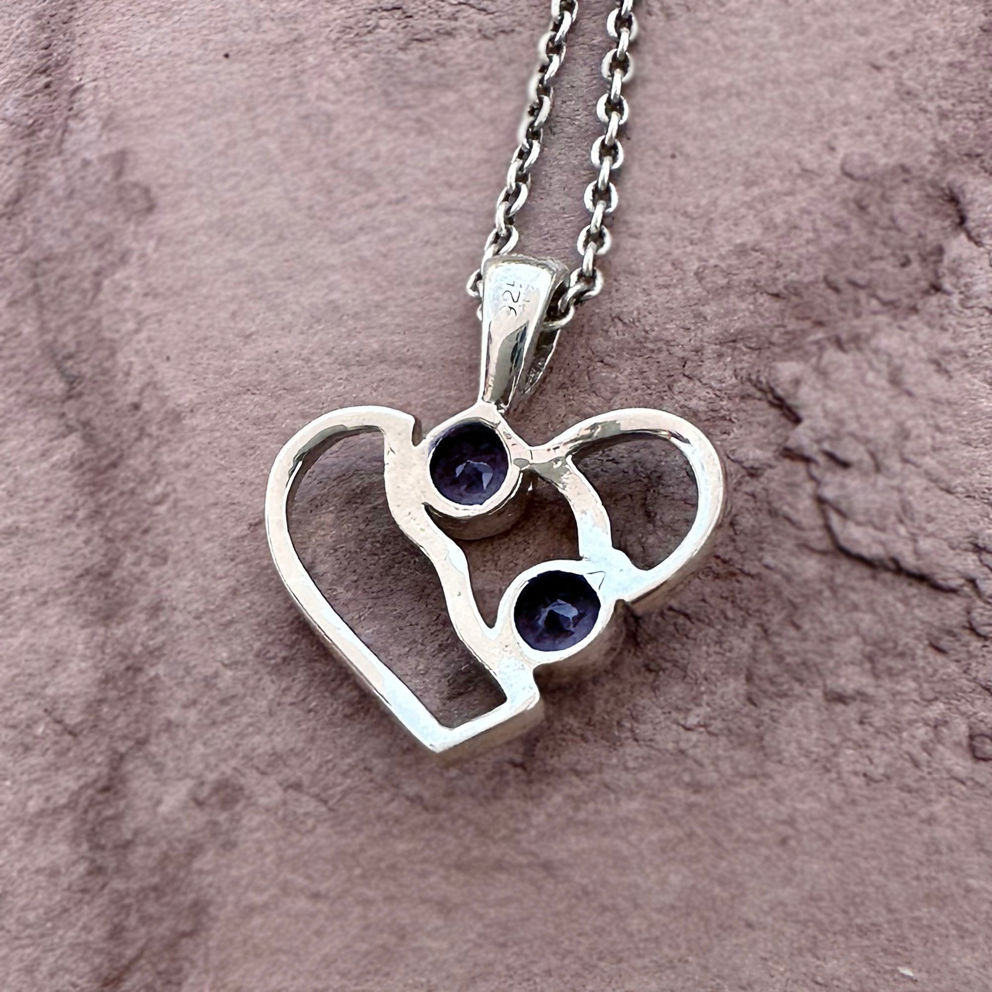 Amethyst Infinity Heart Pendant – Purple Birthstone Necklace
