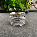 Silver Spinner Ring for Women & Men | Adjustable Multi-Band Anxiety Ring