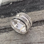 Silver Spinner Ring for Women & Men | Adjustable Multi-Band Anxiety Ring