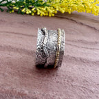 Boho 925 Sterling Silver Spinner Textured Ring – Beach & Travel Jewelry